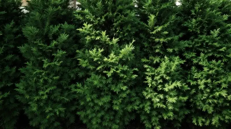 Dense green foliage creates a lush, richly detailed, and atmospheric natural screen