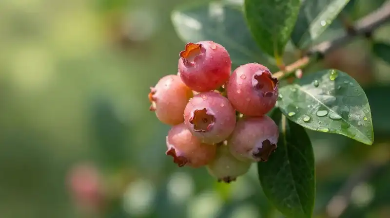 Dappled sunlight illuminates vibrant red berries and lush green leaves