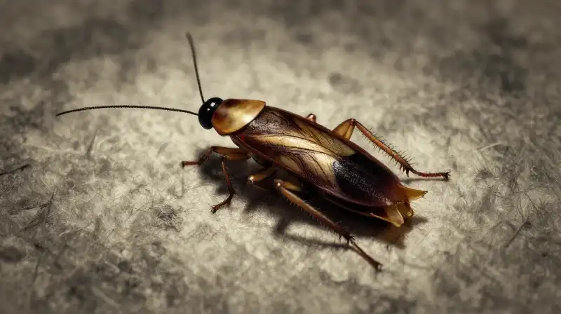 Gritty insects crawl across textured, distressed bedding under dramatic light
