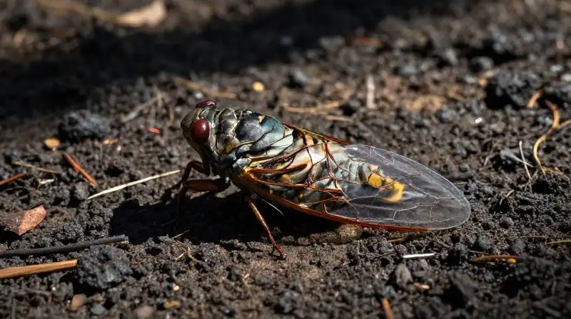 Massive predator dominates a scorched habitat under harsh sunlight